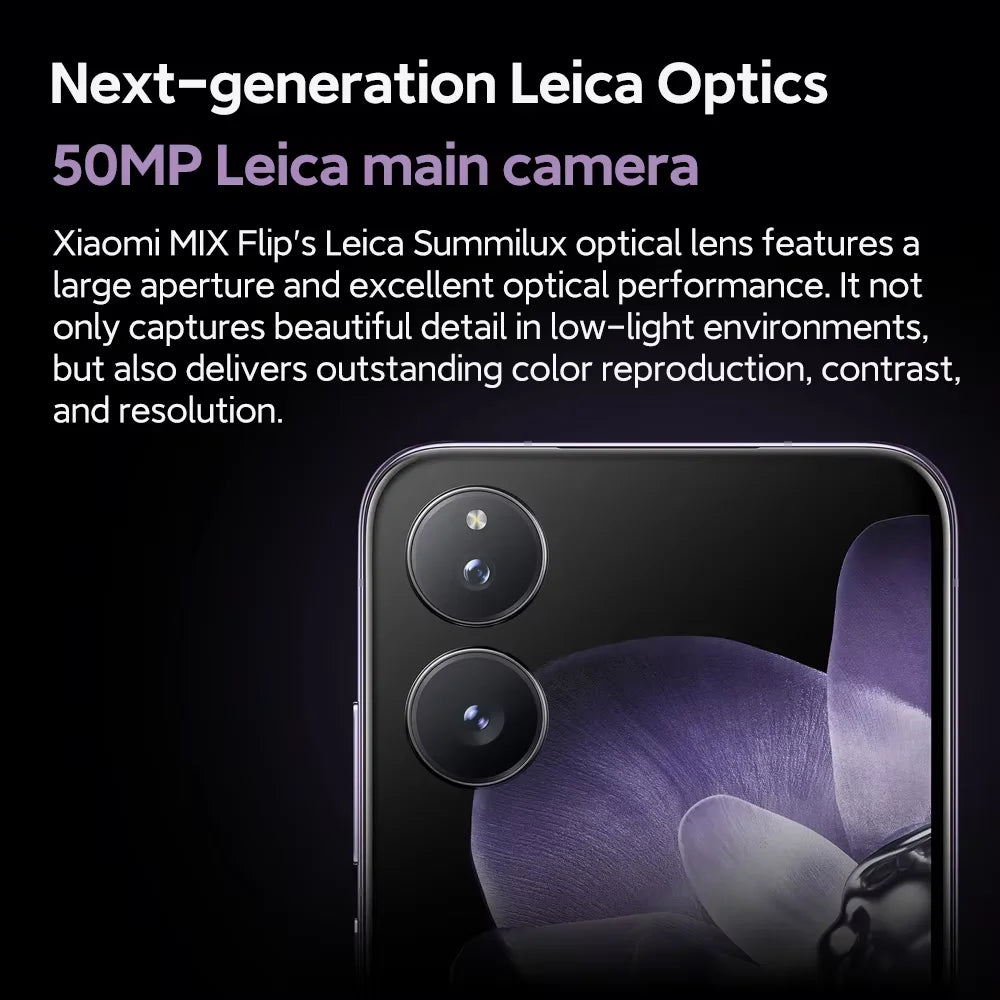 Global Version Xiaomi MIX Flip Dragon 8 Gen 3 device photo Leica 50MP Hyper charger screen "6,86Hz 67 W 12 Go