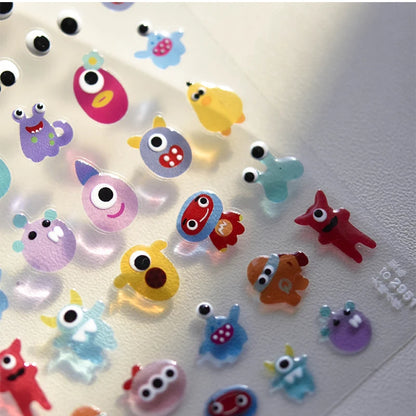 Line Flower Powder Blusher Love Heart High Quality Jelly Series Adhesive Nail Sticker Nail Art Decoration Decals Design T-2830
