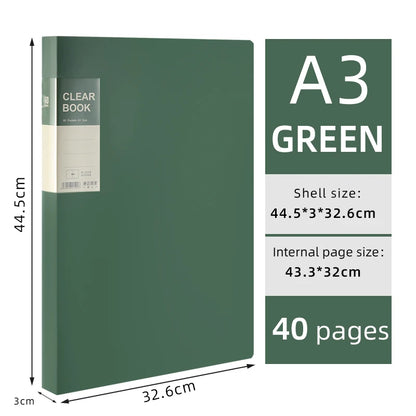 A3 Side-Entry Art Portfolio for Students - Painting Folder, Poster, Sketch Paper, Insert Pockets, Certificate Holder 20-60Pages
