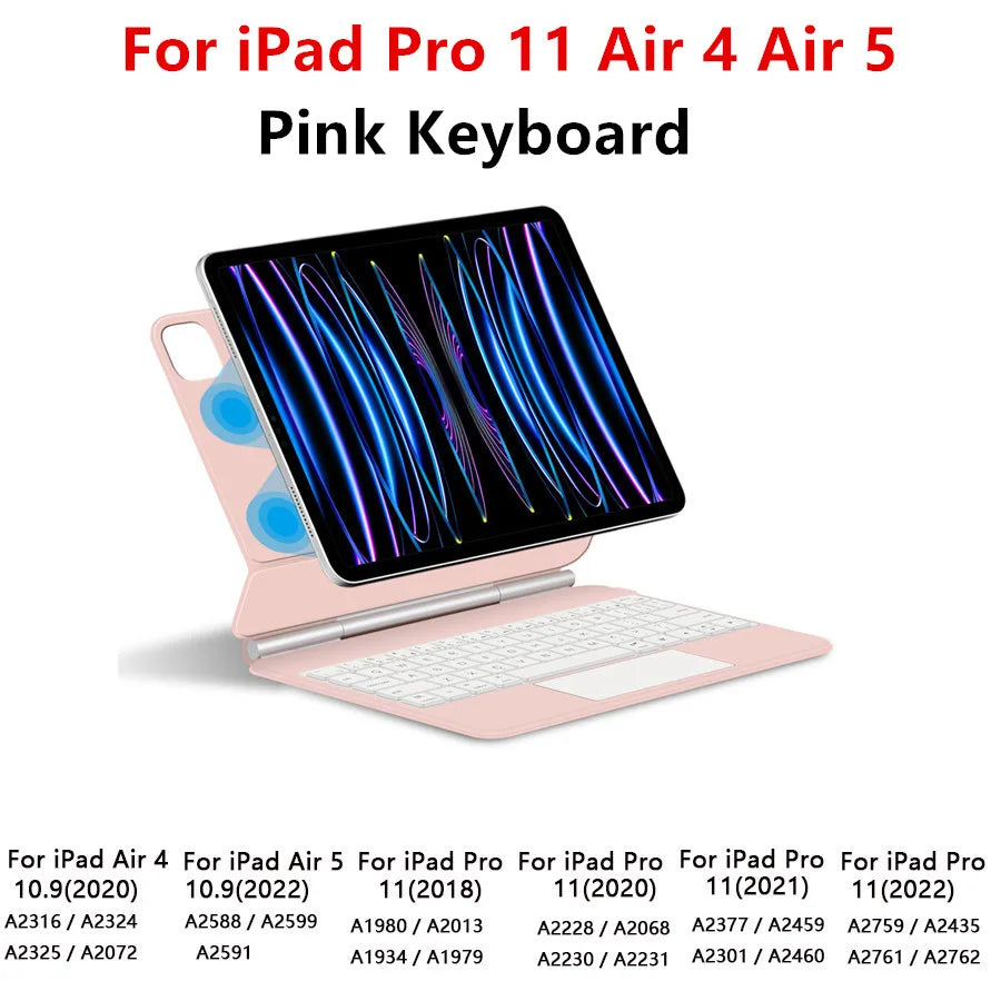 TouchPad Magic Keyboard for iPad Air 11 13 M4 2026 M3 M2 iPad 10 10th Air 4 5 6 iPad Pro 11 12.9 13'' M5 M4 Smart Cover Backlit