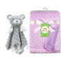 Custom Name Baby Blanket Personalized Baby Shower Gift Soft Minky Dot 2-in-1 Blanket & Lovey Set for Boys Girls