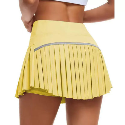 Fashion New Summer Sports Shorts Women Pleated Mini Skirt Anti Glare Short Skirt Running Outdoor Fitness Breathable Tennis Skirt