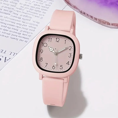1/3/10PCS Fashion Silicone Band Women Quartz Watches Set Casual Arabic Dial Wristwatch for Girls Clock Reloj Hombre（Without Box）