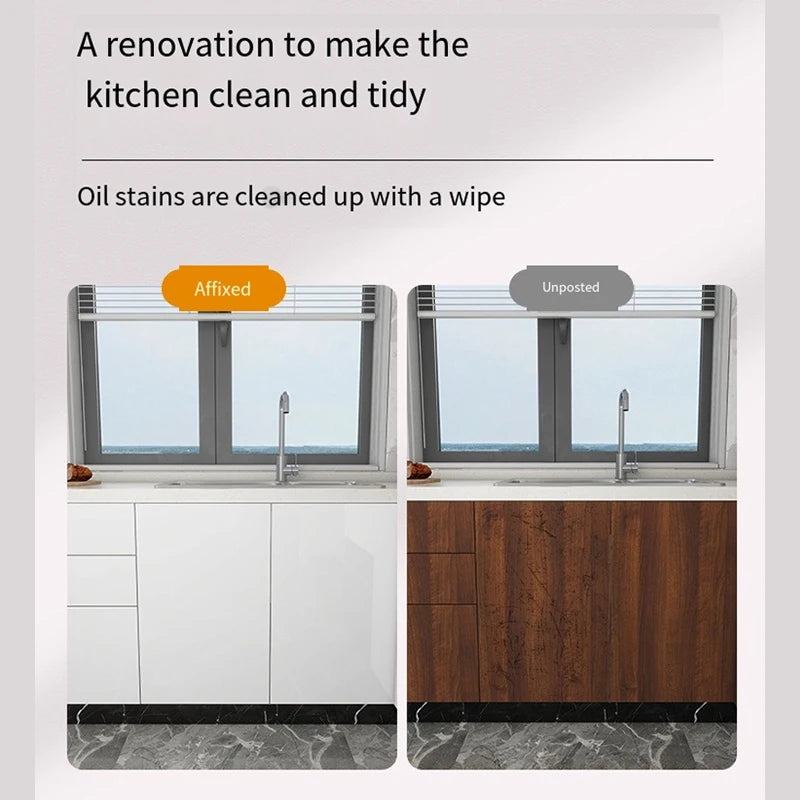 55CM DIY Adhesive Wall Wallpaper Marble Dining Room Kitchen Cabinet Decoration Mold Resistant And Waterproof Wall Sticker Home
