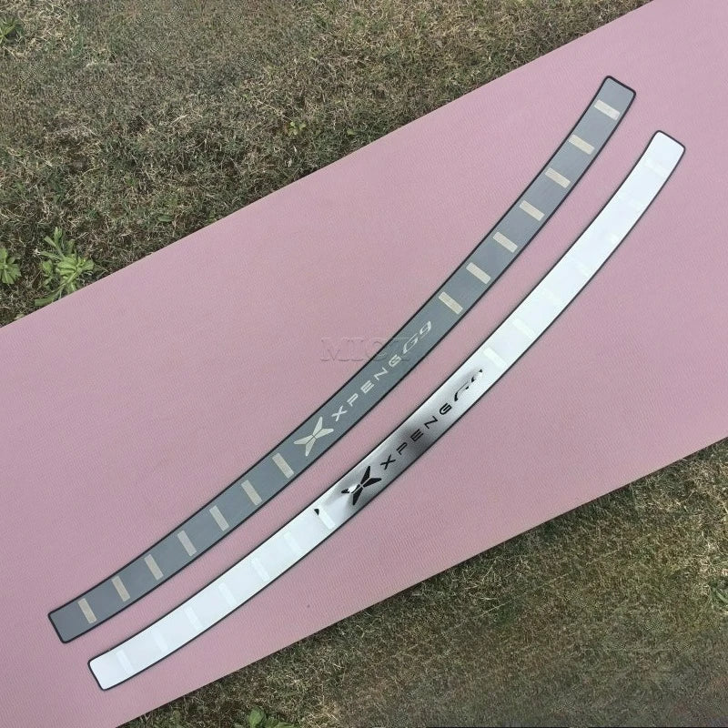 Car styling Rear Bumper Protector Sill Trunk Rear guard Tread Plate Trim For XPENG G9 2022 2023