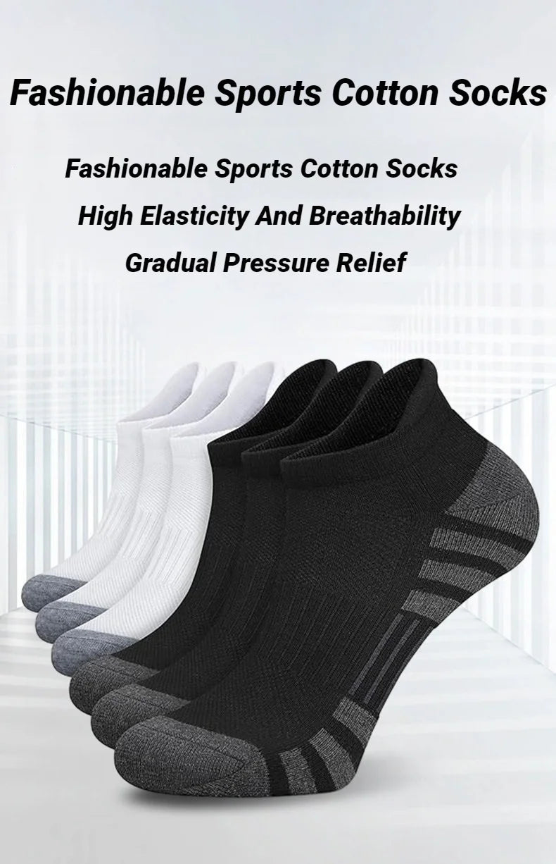 3 Pairs Ankle Athletic Running Socks Cushioned  Breathable Low Cut Sports Tab Socks For Men And Women