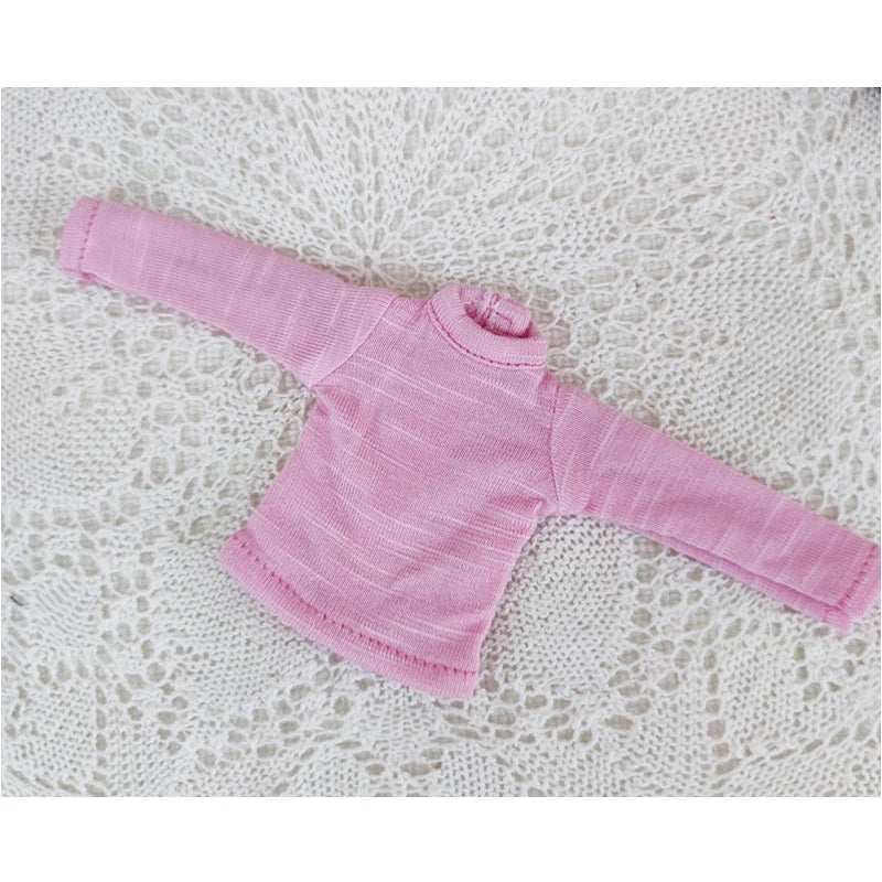 Casual Blyth Doll Clothes Rompers Plaid Pants Long Sleeve Top Suit Doll Trousers for Ymy Licca Azones Ob24 Ob27 Doll Accessories