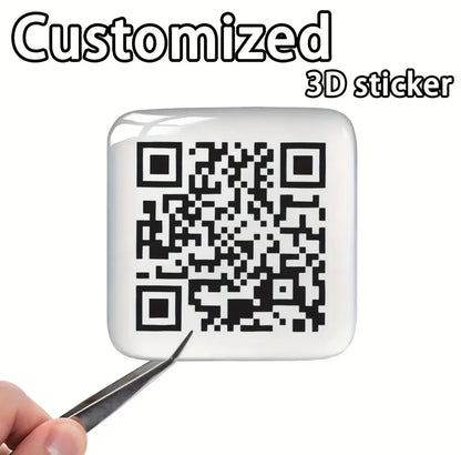50PCS Customized epoxy durable brand logo adhesive with transparent dome 3D waterproof sticker printing resin labels