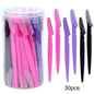 30 Pcs Eyebrow Razor For Women, Multipurpose Exfoliating Dermaplaning Tools And Facial Razor With Precision Cover,Safety Beauty