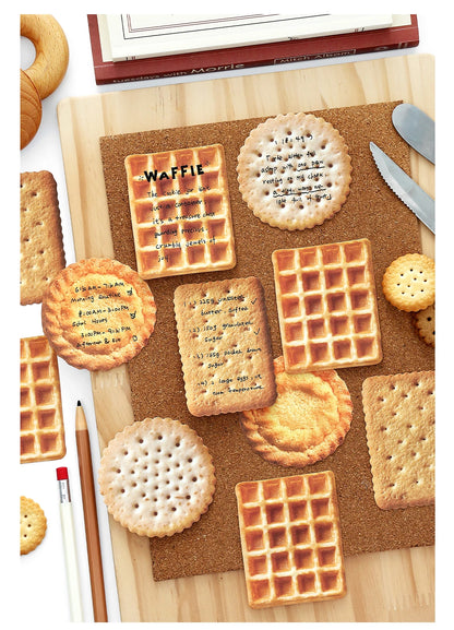 30pcs Biscuit Plan Series Retro Ins Dessert Biscuit Theme Message Memo Creative DIY Handmade Scrapbook Aesthetic Material