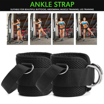 Ankle Strap for Cable Machine Kickbacks,Glute Workout,Leg Extensions,Booty Hip Abductors Exercise,Adjustable Ankle Cuff for Gym