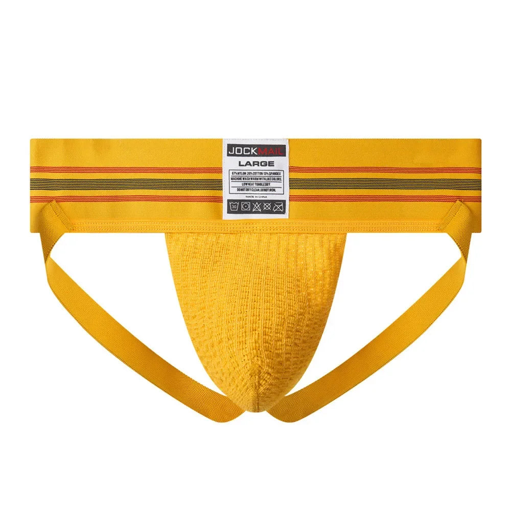 JOCKMAIL Men's Underwear Men Sexy Briefs Jockstrap Pouch Cuecas Man Cotton Panties Thongs Mesh Underpants Gay Slip Homme Srting