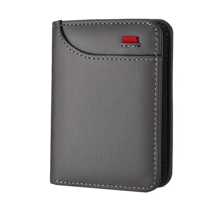 Men's Wallet Vertical Multi Card Small Wallet Driver's License Youth Mini Student Change Bag Card Bag