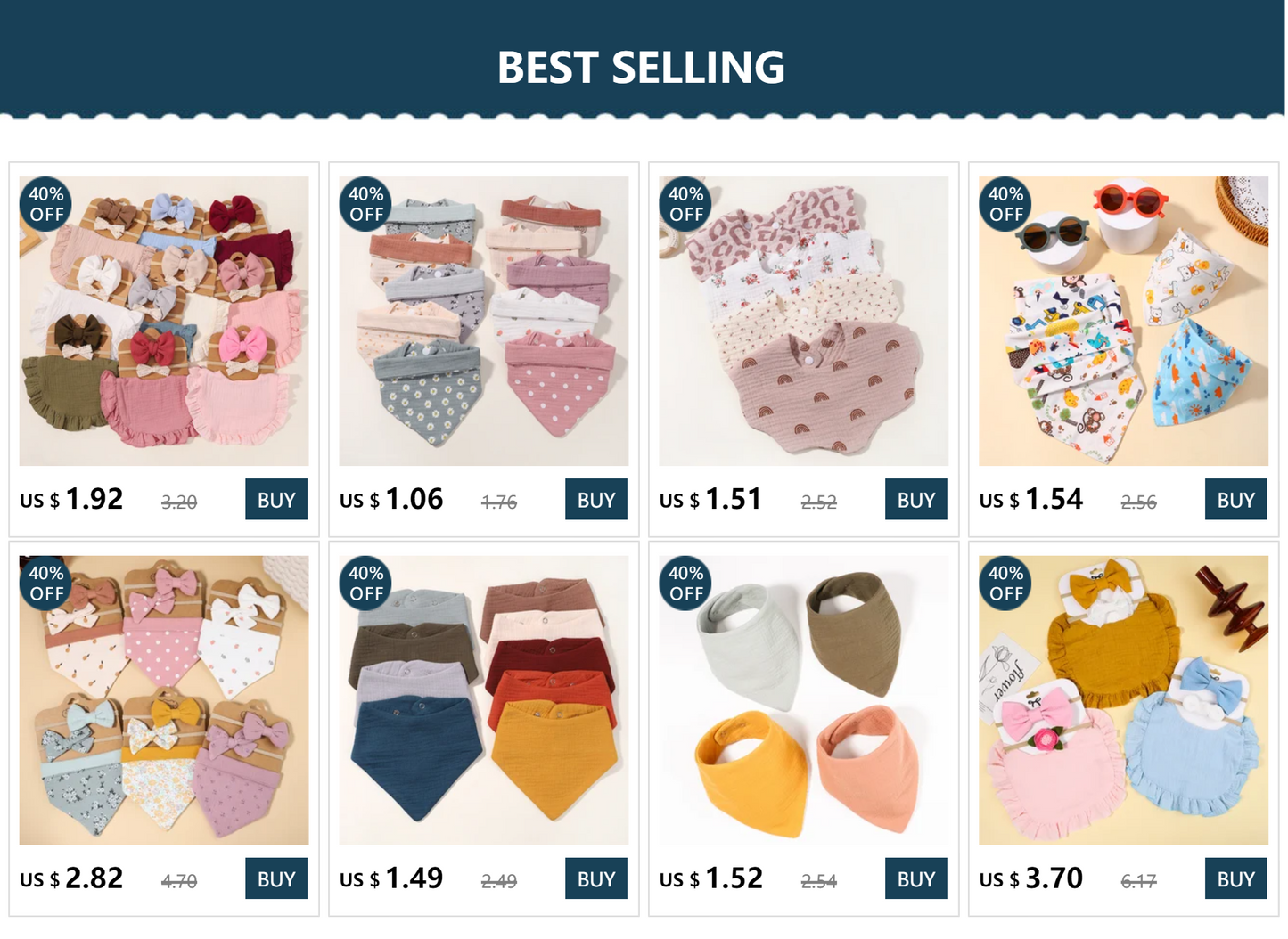 3Pcs/Set Muslin Cotton Print Bib Newborn Bows Headband Triangle Saliva Towel Infant Boy Girl Feeding Burp Baby Hair Accessories