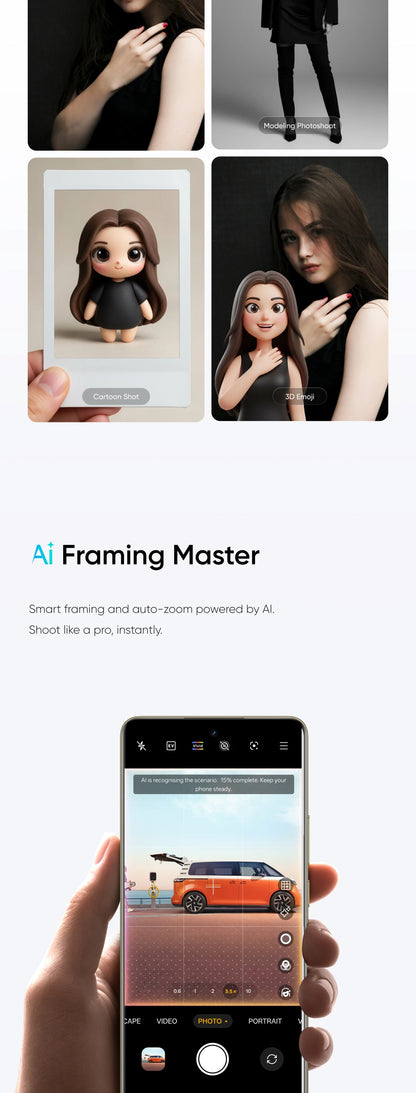 realme Smartphone 16 Pro Plus 5G 200MP Luma Color Camera 50MP Telephoto Camera 700omAh Battery 80w Charge Snapdragon 7 Gen 4