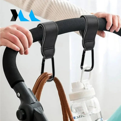 Leather Baby Bag Stroller Hook Pram Rotate 1/2pcs 360 Degree Rotatable Cart Organizer Pram Hook Stroller Accessories