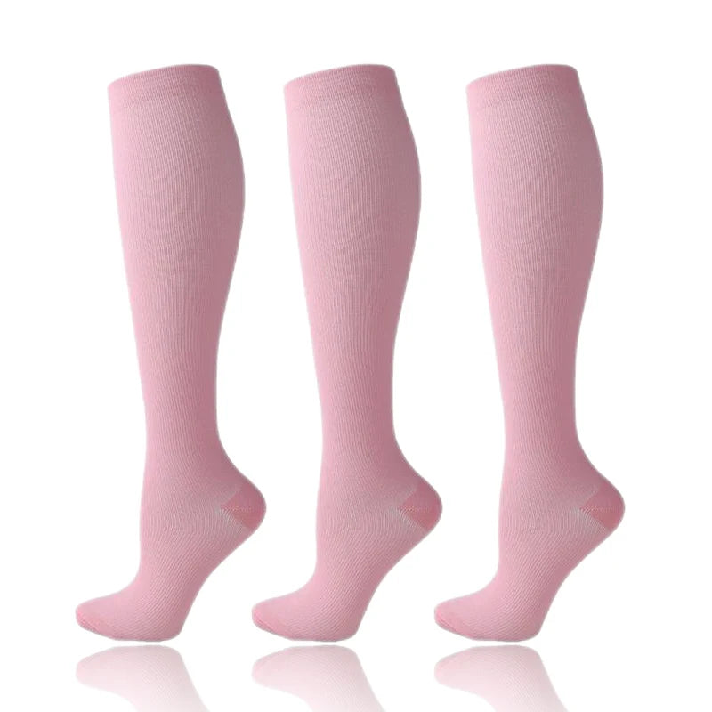 58 Styles 3 Pairs/Pack Compression Socks Knee High 30MmHg  Women Men Sports Socks Edema Diabetes Varicose Veins Running Socks