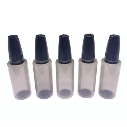 30/50ML PET Clear Vial with Long Thin Needle Tip Dropper for Smoking Oil Accessories Liquid Jar for Essential Oil Storage