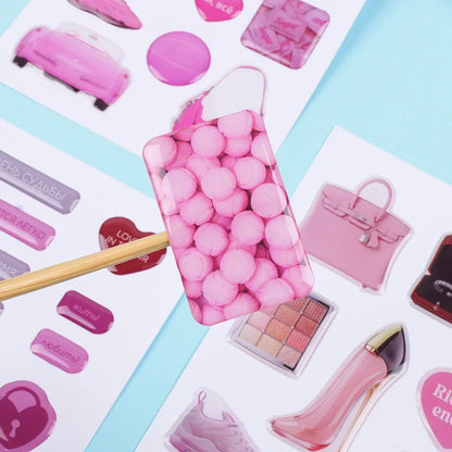 3D phone case dome epoxy sticker custom resin label popular decorative cute crystal gel logo jelly DlY raised personalized shape