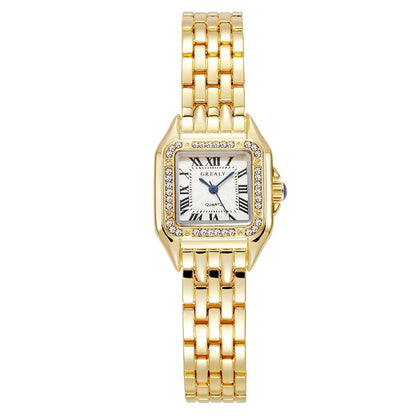 Luxury Rhinestone Women Watches Fashion Square Quartz Wristwatch Simple Ladies Clock Reloj Mujer