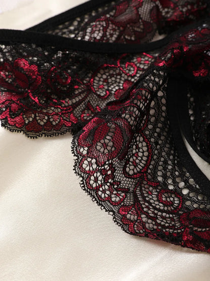 Sexy Crotchless Low Waist Thongs Invisible Lace Underwear Women Comfortable Panties Intimates Underpants Briefs Female Lingerie