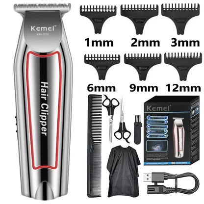 Kemei KM-032 Professional Hair Trimmer Electric Beard Trimmer for Men Hair Clipper Hair Cutter Machine Haircut Grooming Kit
