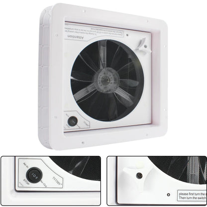 TYTXRV Caravan Accessories 11'' 12V CE RV Roof Vent Fan Manual Lifting Skylight Exhaust Fan for Camper Motorhome Travel Trailer