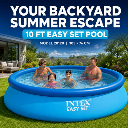 Removable Inflatable Pool Easy Set 3.05m X 76 cm or  Inches and Optional Cover - Instant Assembly 1942 or 3077 Liters Triple Layer