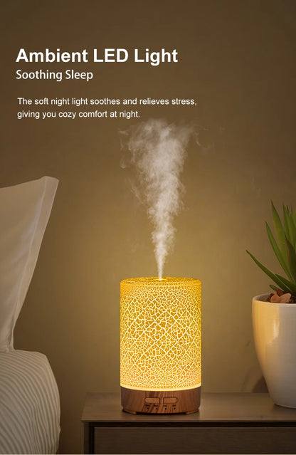 Essential Oil Aroma Diffuser Fragrance Cool Mist Difusor USB Powered Ultrasonic Air Humidifier with 7 Color LED Lights