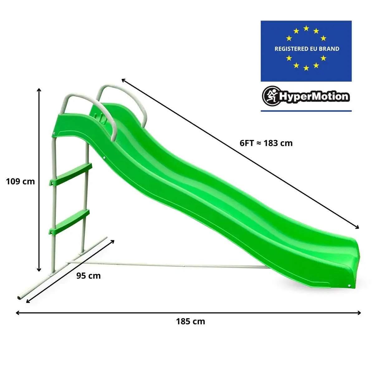HyperMotion Large Garden Slide With Ladder Water Slide For Children Outdoor Garden Toy 3 + Stable Design