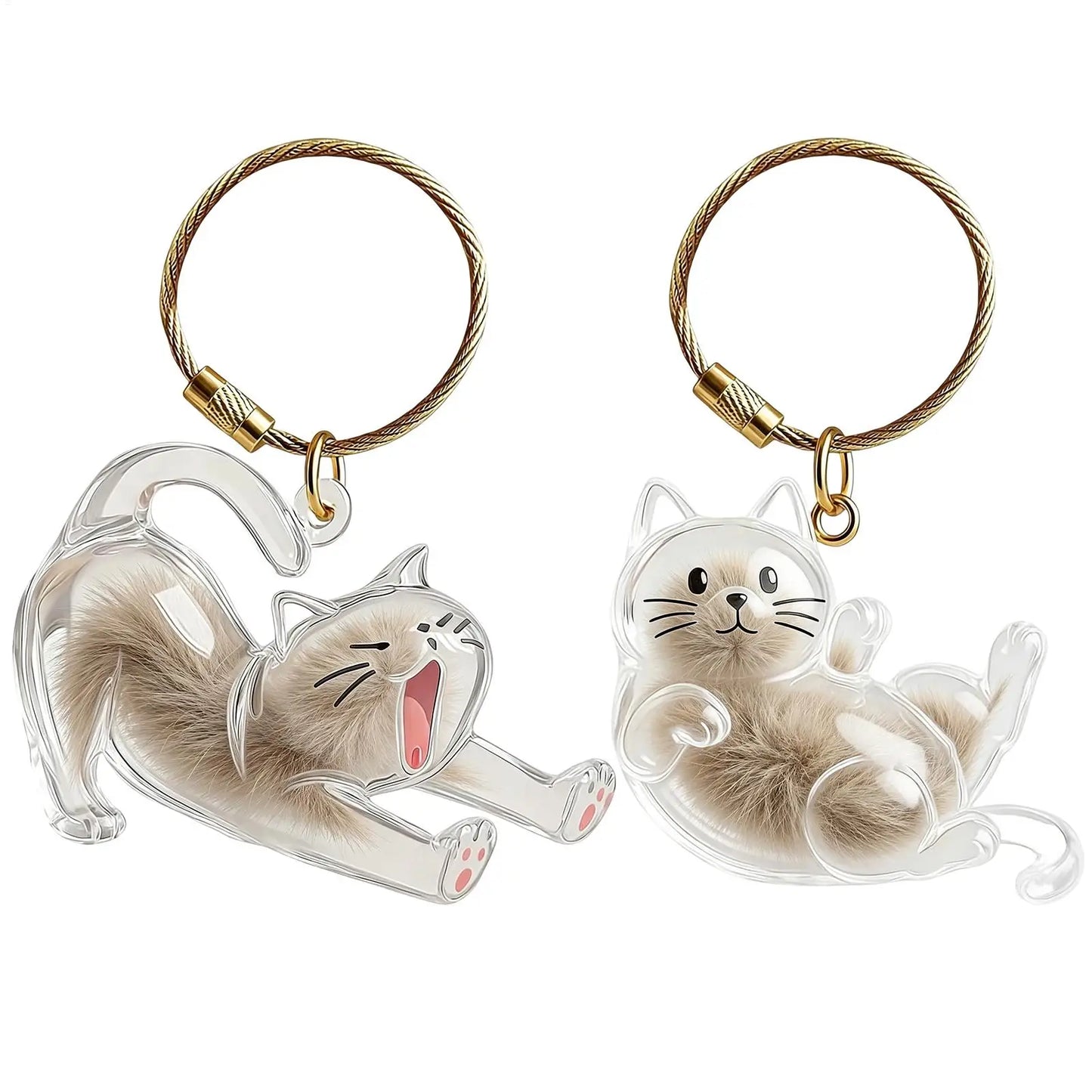 2x3x6cm Pet Hair Keychain Holder, Portable Cat Dog F ur Pendant For Bag, Keepsake Key Ring For Backpack Purse Wallet, Cute Gift