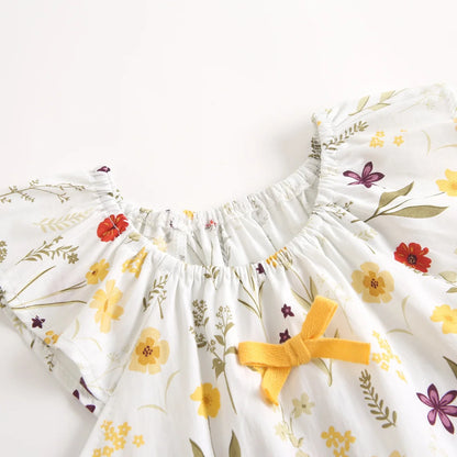 Sanlutoz Summer Baby Clothes Sets Flower Toddler Tops + Bottoms 2pcs Casual Cotton Baby Outfits Sets