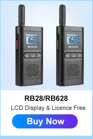 Retevis RT622 Mini Walkie Talkie 4 Pcs Walkie-talkies PMR446 FRS Portable Two Way Radio Communication Radio for Restaurant Hotel