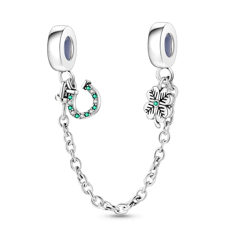 Original 925 Sterling Silver Charm Beads Clover Sunflower Tulip Carnation Pendant For Women Jewelry Fashion Gift