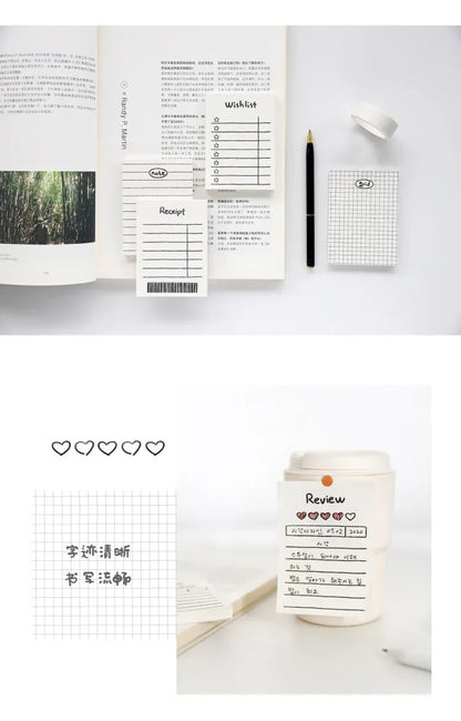 50Sheets Mini Note Book Convenient Memo Pad List Time Sticky Note Schedule Planner Office School Supplies Stationery