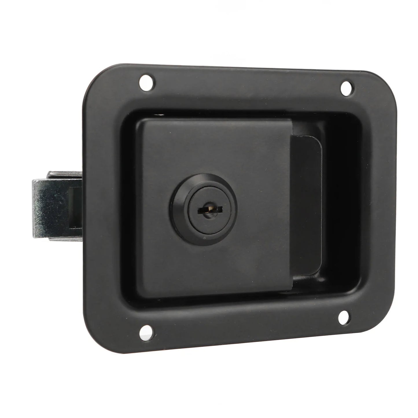 RV Toolbox Flush  Rugged Stylish  Reliable Trailer Paddle Door  Black  High Hardness for Campers