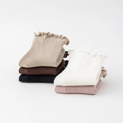 1Pair/lot New Boys and Girls Solid Color Baby Socks