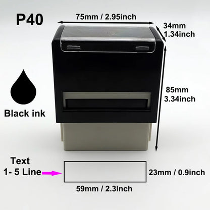 Custom Self-Inking Stamp Customized Self-Inking Business Address Wax Seal Name Handicrafts Personalize Rubber Stamps