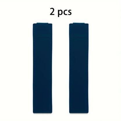 1/2pcs Leather Adjustable Elastic Band Pen Holder, Pen Pouch For Planner, Pen Holder For Notebook, Notebook Pen Holder