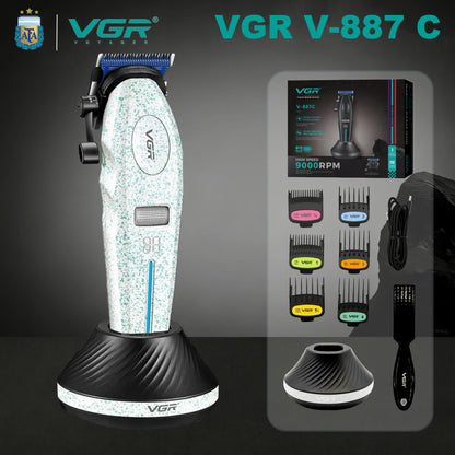 VGR Hair Trimmers Professional Haircut Machine 9000 RPM Hair Clippers Electric Trimmers Rechargeable Hair Trimmer for Men V-887