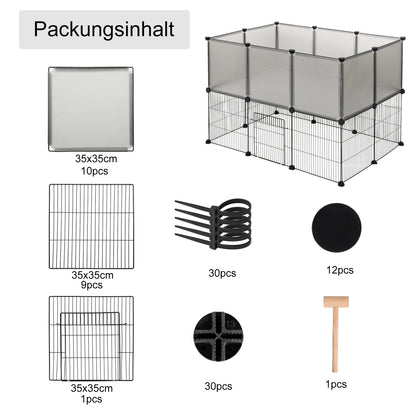 EUGAD Pet Playpen for Rabbits Small Animals Cats Kennel Puppies House Kitten Space Dogs Guinea Cages Outdoor Exercise Training