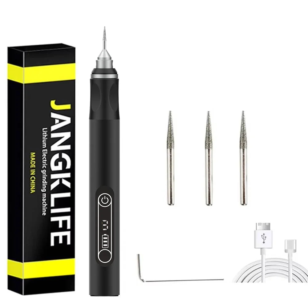 JANGKLIFE USB Cordless Rotary Tool Kit Woodworking Engraving Pen DIY For Jewelry Metal Glass Mini Wireless Drill