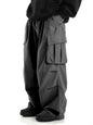 plus Size Men's Workwear Wide Leg Pants Loose Street Style Trendy Cargo Trousers