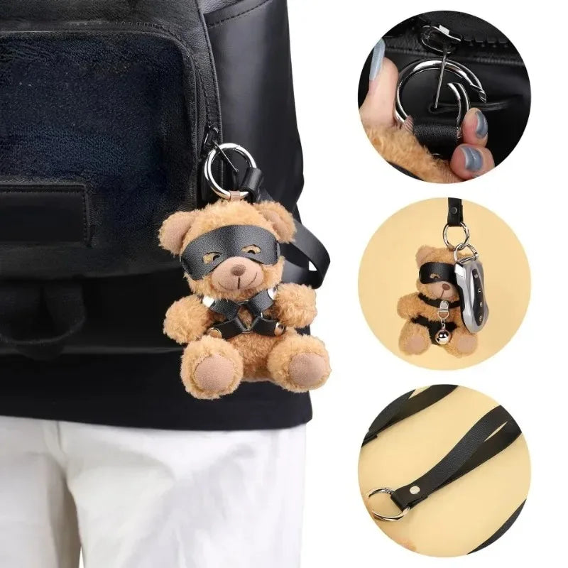 RTET Valentines Gifts for Her or Him BDSM Lover Bear for Submissive Dominant Gift Kinky Fetish Plush Bear Bondage Gifts
