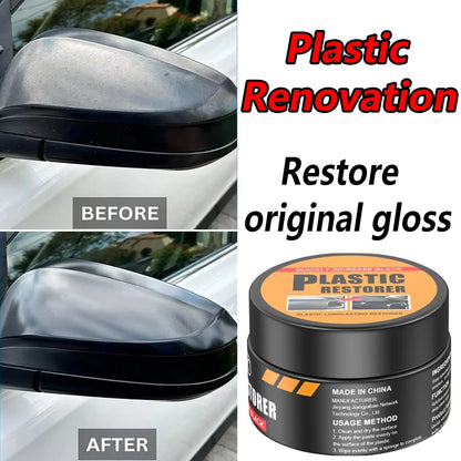 Car Plastic Restorer Back To Black Gloss Auto Interior Leather & Panel Renewal Wax Coating Agent Auto Polish And Repair Coating