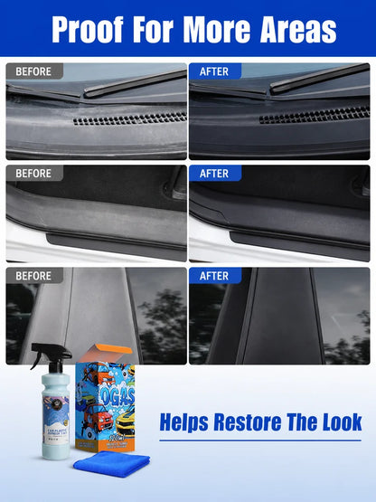 Plastic Restoration Spray with Scratch Remover for Car Interior Trim Cleaner Shiny Car Stuff
