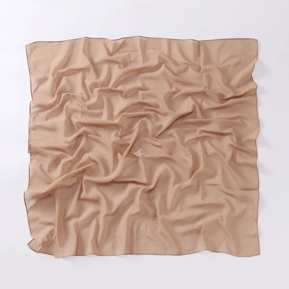 90*90cm Square Chiffon Hijab Scarf Women Solid Color Muslim Soft Head Scarf Islamic Shawls and Wraps Headband Musulman Scarves