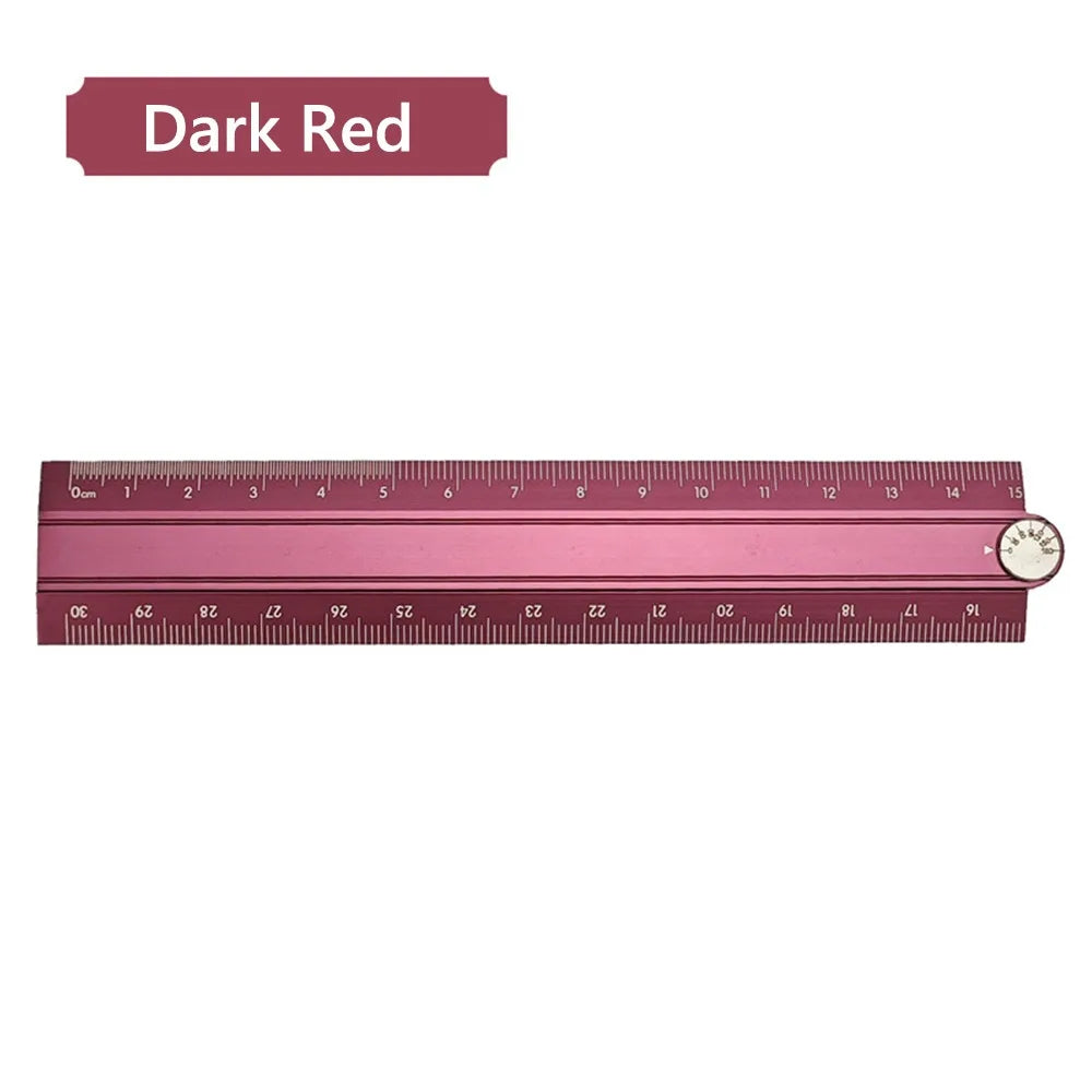 High Quality 30cm Folding Ruler Drawing Measuirng Tool Aluminum Alloy Straight Ruler Multifunctional Metal Ruler Students