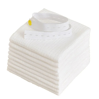 8pc Cotton Baby Gauze Diapers for Newborn Babies Nappy Changing Washable Reusable Double Layer Soft Baby Towel Burp Cloth