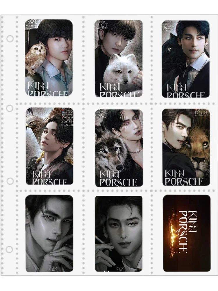 8PC/SET Bbbuild MileApo Jeffbarcode Poster Small Double-side Rounded Cards Thai TV KinnPorsche Drama Stills 8.6*5.4cm Photo Card